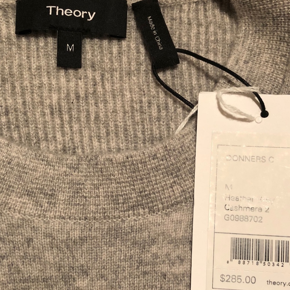 New cashmere long grey Theory sweater